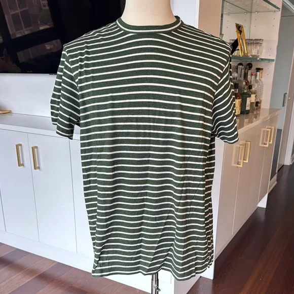 Todd Snyder Green & White T-Shirt - Picture 1 of 4